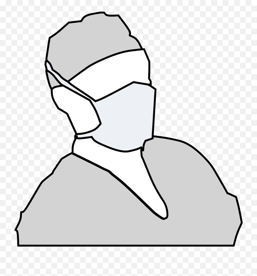 Grey Surgery Surgical Mask Bonnet - Medical Mask Clipart Emoji,Surgical Mask Emoji