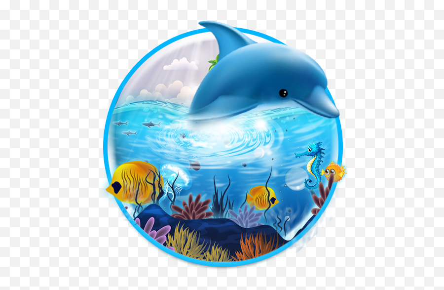 Download Underwater Sea World Theme For - Common Bottlenose Dolphin Emoji,Dolphin Emoji Android