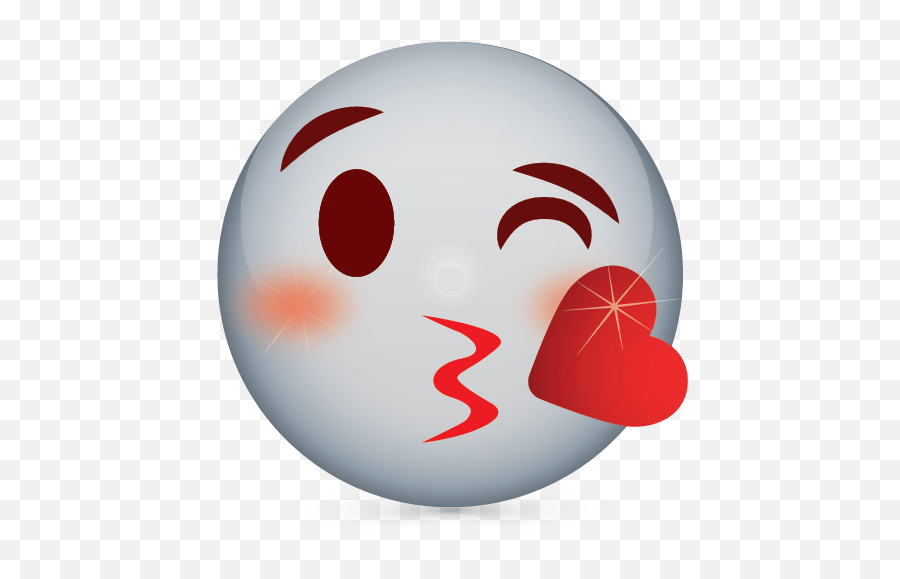 Create Free Emoji Blowing Kiss Logo With Online Logos Creator - Emoji Logo,Kiss Emoji