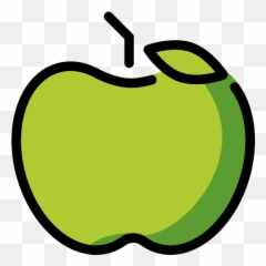 Green Apple Emoji Clipart - Manzana Verde Emoji,Apple Emoji Text