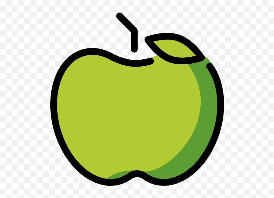 Green Apple Emoji Clipart - Manzana Verde Emoji,Apple Emoji Text