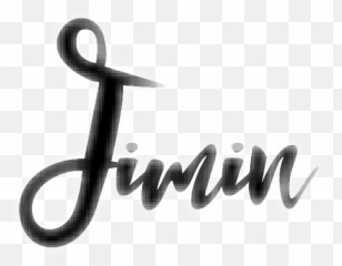 Jimin Bts Kpop Cursive Sticker - Name Art Emoji