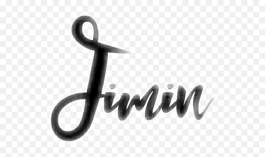 Jimin Bts Kpop Cursive Sticker - Bts Jimin Name Art Emoji,Cursive Emoji