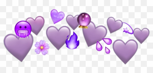 Purple Emoji Crown Ftestickers Sticker - Transparent