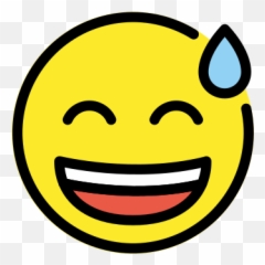Grinning Face With Sweat Emoji - Risa