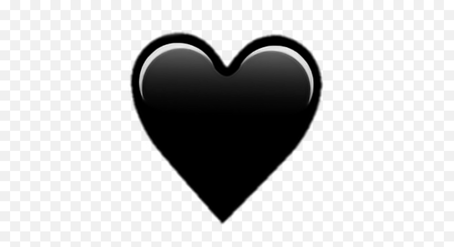 Black Heart Hearts Emoji Emojis Aesthetic Tumblr - Iphone Emoji Black Heart,Black Heart Emoji Png