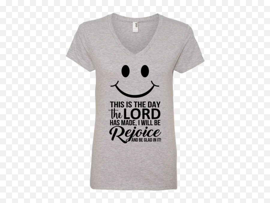 Christian Womenu0027s V - Neck Tshirts Quality Funny And Lovely Short Sleeve Emoji,:v Emoticon