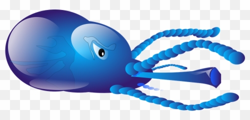 Free Octopus Squid Illustrations - Blue Clipart Emoji