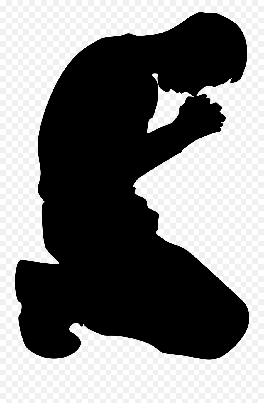 Png Hd Man Kneeling In Prayer Minus - Man Praying Silhouette Emoji,Kneeling Emoji