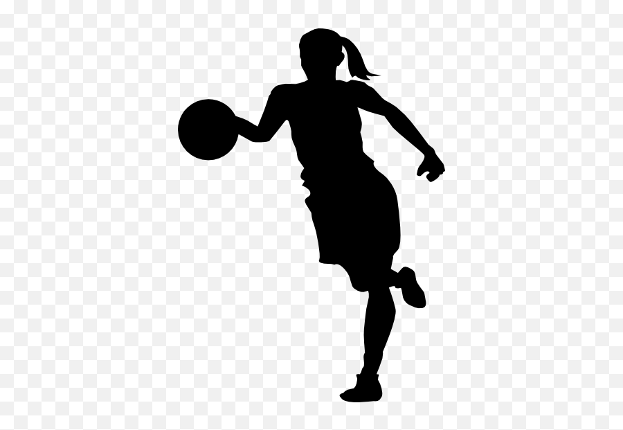 Amazing Girl Basketball Player Sticker - Girls Basketball Black And White Emoji,Guess The Emoji Basketball 23