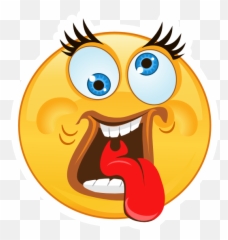 Crazy Cross Eyed Tongue Out Emoji Sticker - Emoji With Long Tongue,Crazy Emoji
