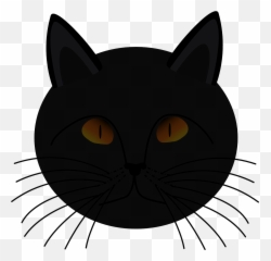 Whiskers Cat Animal Black Face - Friday The 13th Are You Superstitious Emoji