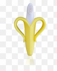 Baby Banana Infant Teething Toothbrush - Ceramic Emoji,Pretzel Emoji