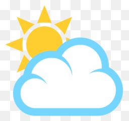 Emojione 1f325 - Sun Behind Small Cloud Emoji,B Button Emoji