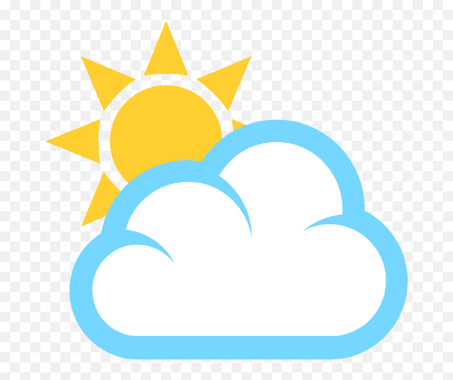 Emojione 1f325 - Sun Behind Small Cloud Emoji,B Button Emoji