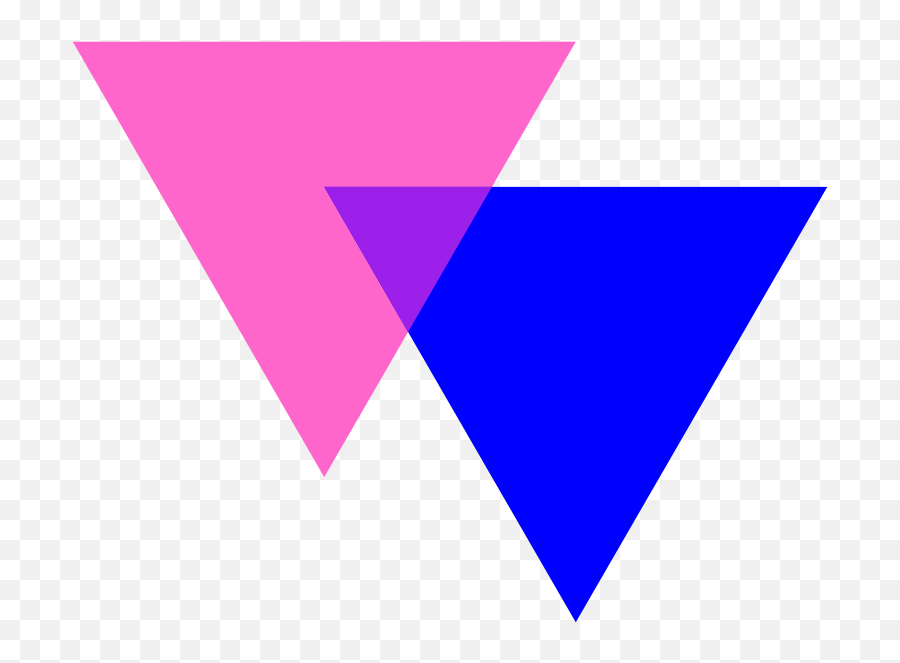 Bi Triangles - Blue And Pink Triangle Emoji,Bisexual Flag Emoji