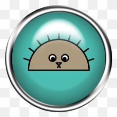 Hedgehog Brad Graphic - Outspoken Wheel Emoji