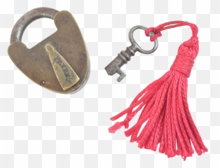 Antique Miniature Brass Lock Key From - Chain Emoji,The Lock Emoji