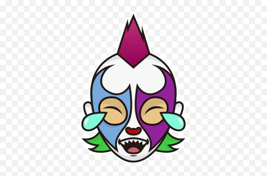 Psycho Clown Stickers For Whatsapp - Psycho Clown Dibujo Animado Emoji,Clown Emoji Ios