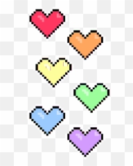 Colorful Pixel Hearts - Girly Emoji
