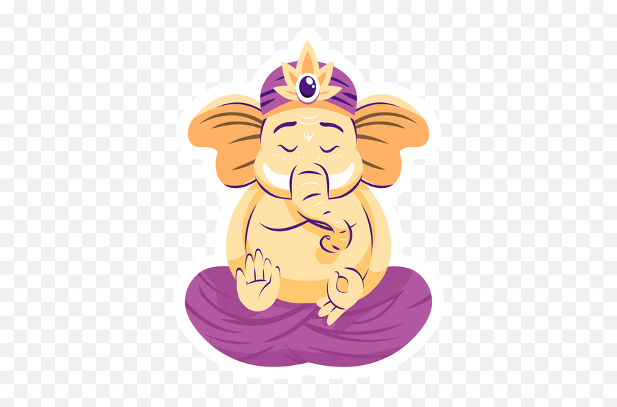 Ganesha Sticker - Sticker Mania Fictional Character Emoji,Infinity Gauntlet Emoji