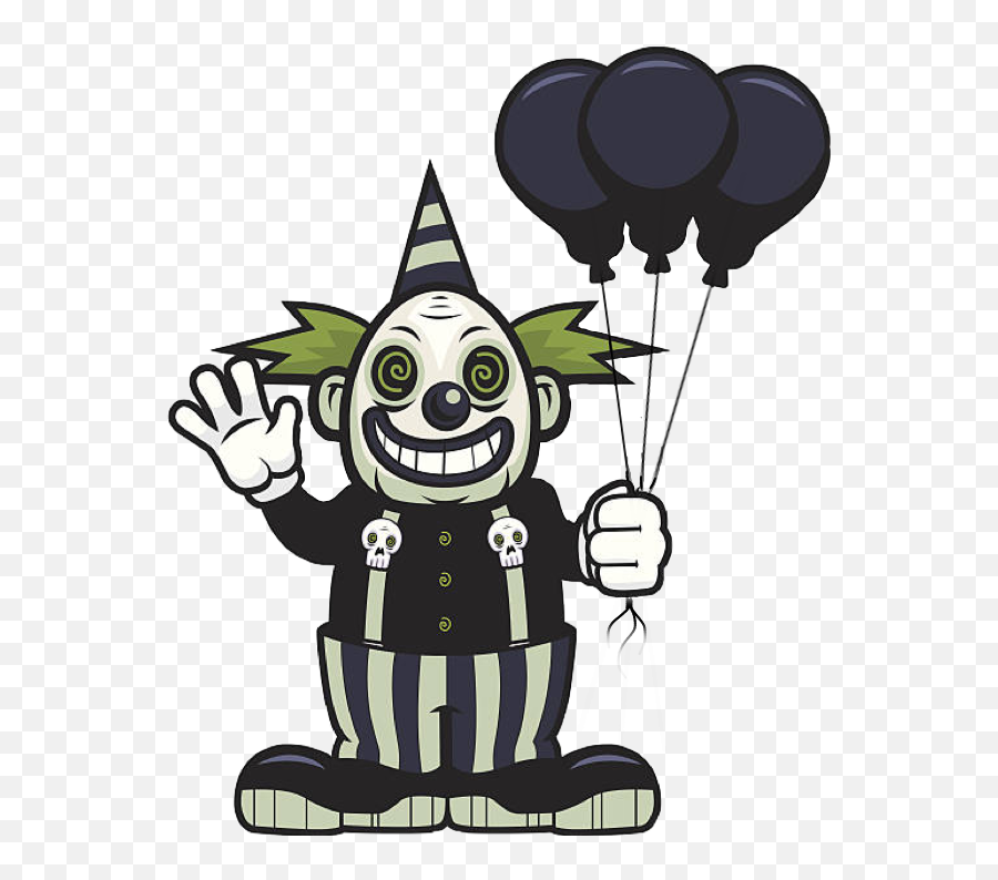Clown Cartoon Evil Clipart - Clown Clipart Scary Emoji,Scary Clown Emoji