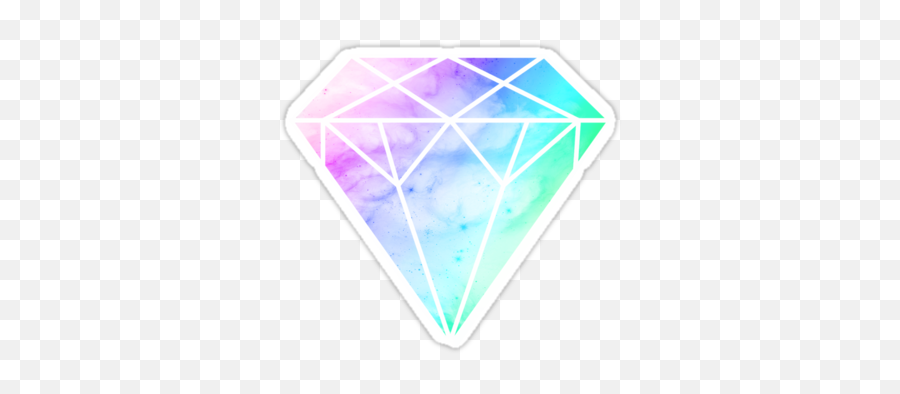 Rainbow Galaxy Diamond - Kawaii Galaxy Cute Stickers Emoji,Conflict Diamond Emoji