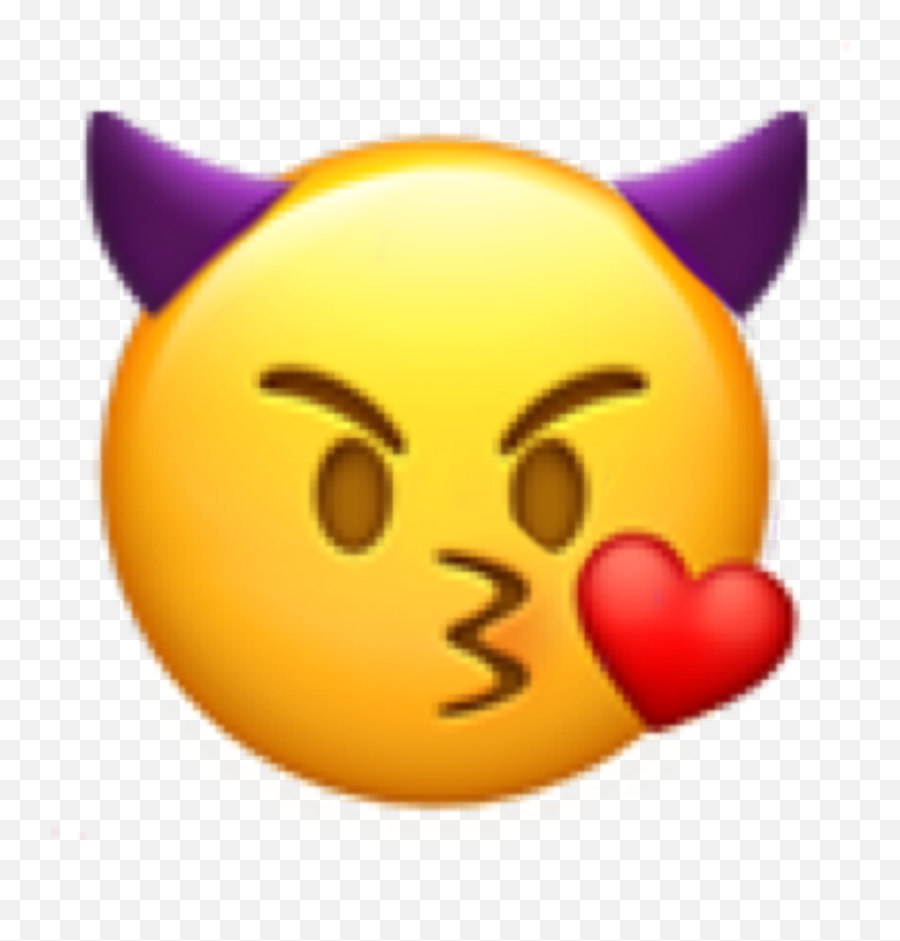 Emoji Kissemoji Devil Love Heart - Happy,Kissemoji