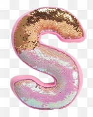 S Initial Reversible Sequin Pillow - Initial Sequin Pillow Letter S Emoji,Snake Boot Emoji