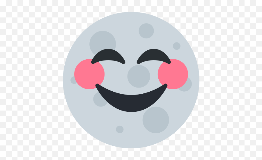 Circle Emoji,Smiling Moon Emoji