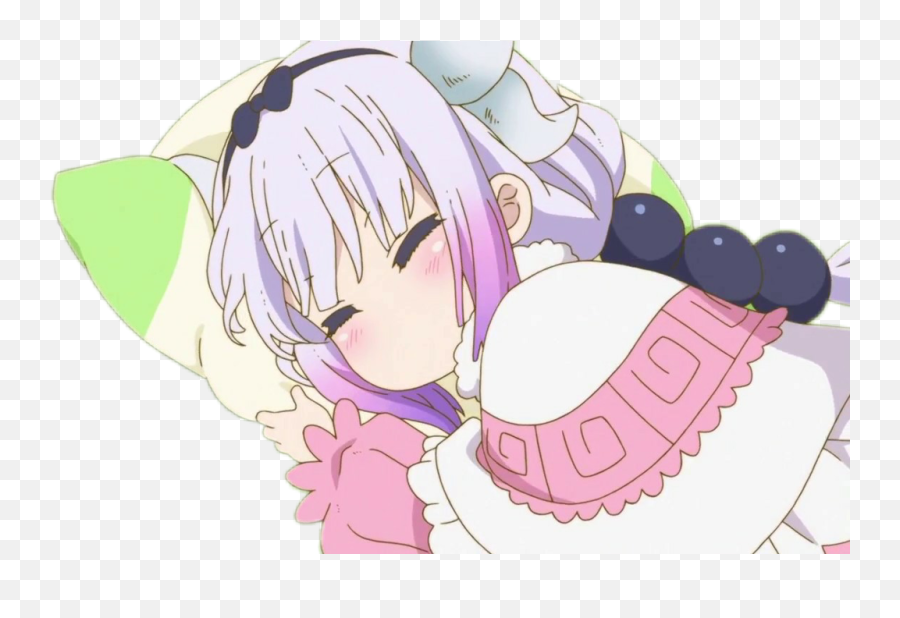 Kanna Kamui Kannakamui Chibi Moe Loli - Miss Dragon Maid Kanna Sleep Emoji,Ice Cream Emoji Pillow