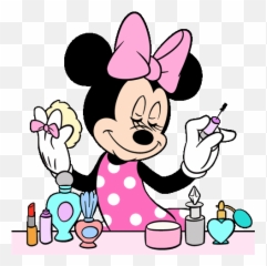 Top Ps 4 Mouse Keyboard Stickers For - Minnie Doing Makeup Emoji