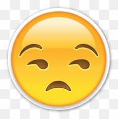 Unamused Face - Transparent Background Smirk Emoji