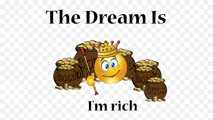 Rich Dream Smiley Emoticon Clipart - Emoticon Emoji,Dream Emoticon