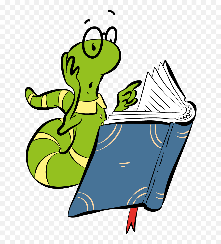 Funny Bookworm Character Illustrations - Cartoon Emoji,Bookworm Emoji
