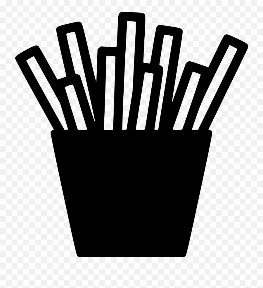 Fries Vector Silhouette Transparent - Fries Icon Png Free Emoji,Stir Fry Emoji