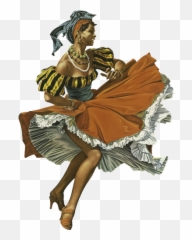Vintage Caribbean Dancing Woman - Emoji