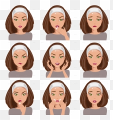 Emotions Png And Vectors For Free - Face Emotions For Women Emoji,Anime Emotions Faces