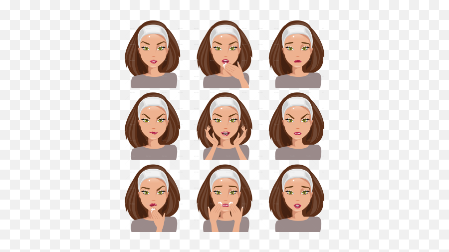 Emotions Png And Vectors For Free - Face Emotions For Women Emoji,Anime Emotions Faces