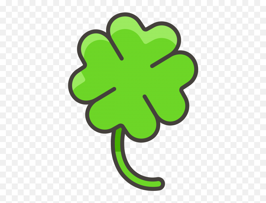 Four Leaf Clover Emoji - 4 Leaf Emoji,Four Leaf Clover Emoticon