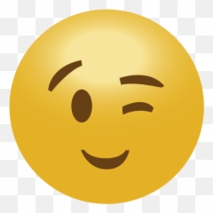 Happy Emoji Emoticon - Wink Face Drawing