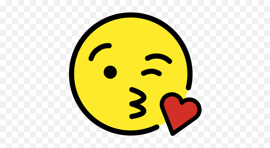Face Throwing A Kiss - Clip Art Emoji,Kiss Emoji