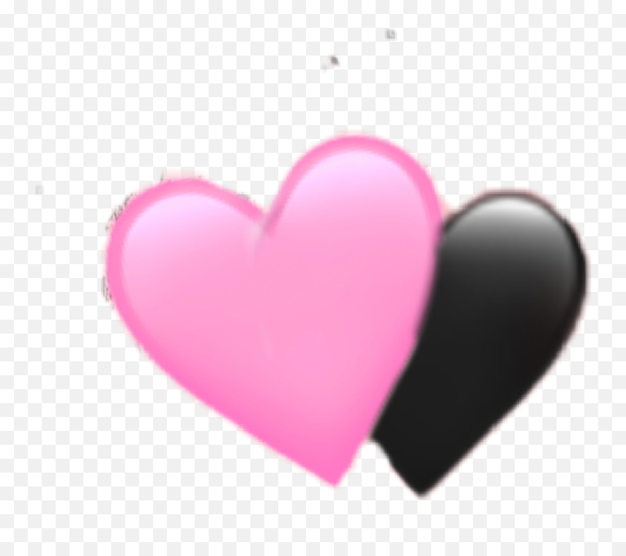 Hearts Heart Emoji Pinkandblack Black - Heart,Heartemoji