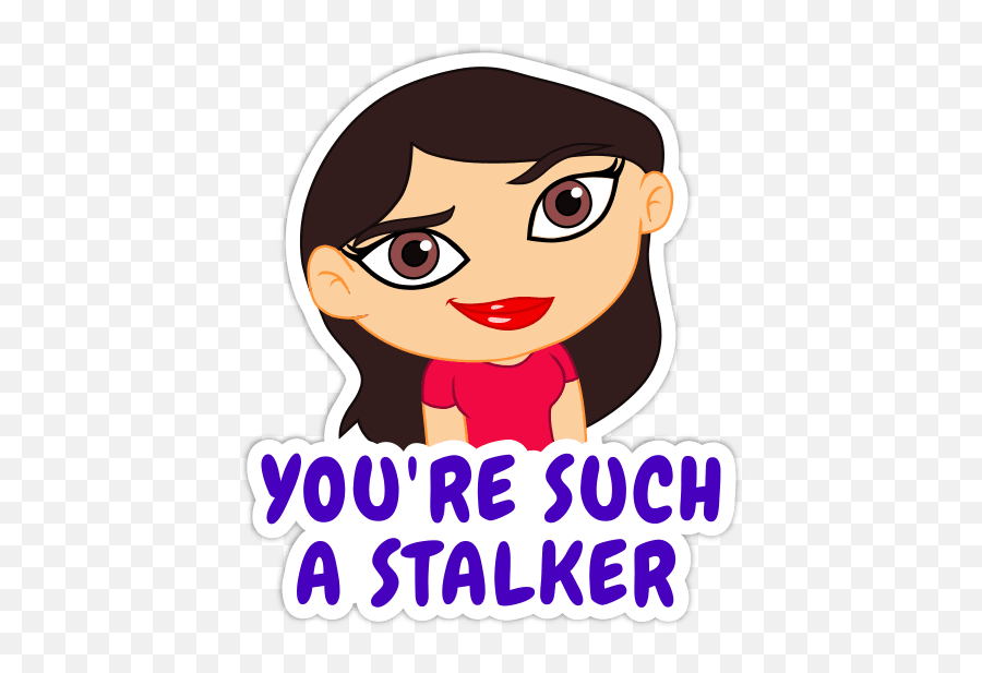 Love Quotes Stickers To Display Affection To Your Loved One - Cartoon Emoji,Stalker Emoji