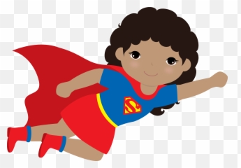 Kid Supergirl Clipart - Kid Super Girl Clipart Emoji,Supergirl Emoji