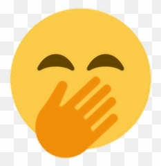 Happy Laughing Hand Handcover Mouth - Face With Over Emoji