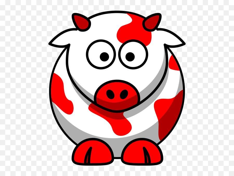 Clipart Smile Cow Transparent - 2d Cartoon Cow Emoji,Cow And Face Emoji