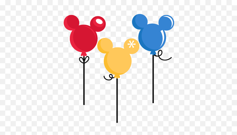 Disney Balloons Clipart - Clip Art Mickey Mouse Balloons Emoji,House And Balloons Emoji