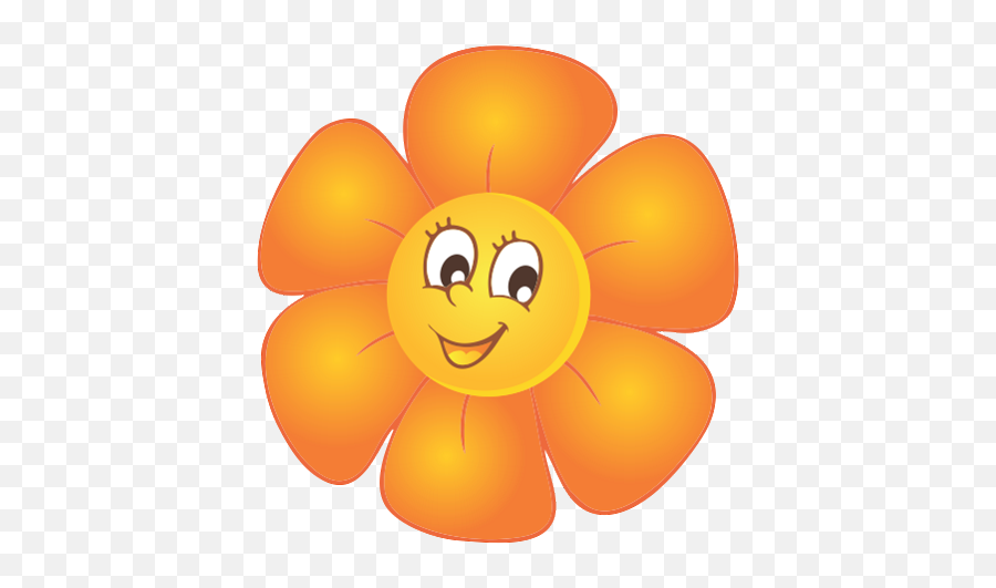 Colored Flowers Decal 6 - Cartoon Emoji,Emoticon Flowers