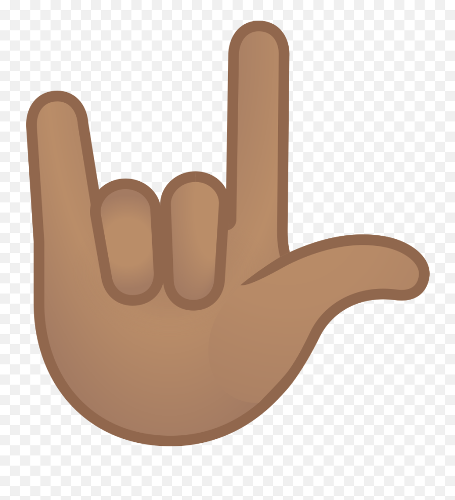 Love You Gesture Medium Skin Tone Icon - Love You Hand Emoji Svg,Brown Thumbs Up Emoji